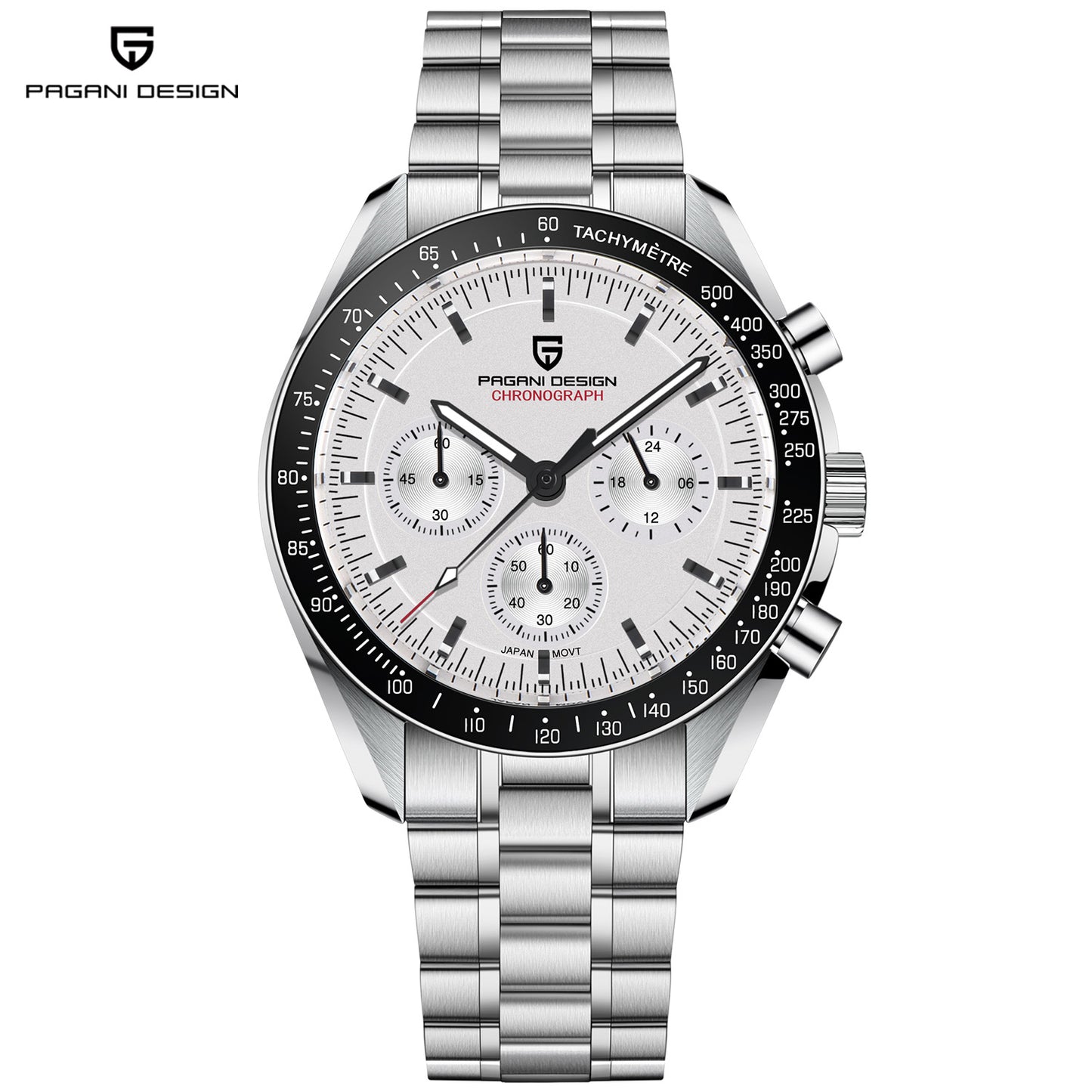 PAGANI DESIGN PD1701 Men's Quartz Watches 40mm New full Stainless Steel Waterproof Sports Chronometer Wrist Watch Sapphire Dial Glass