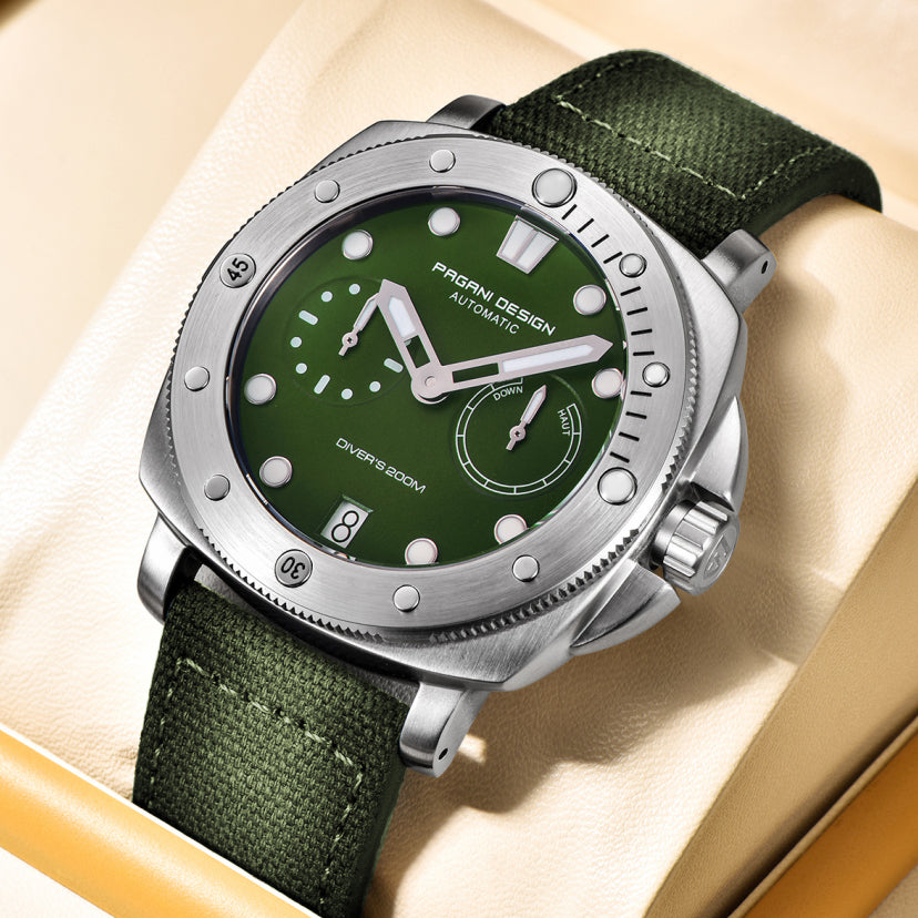 PAGANI DESIGN PD1767 Men's Automatic Watches 41mm Stainless Steel Unique Waterproof Mechanical Sports Wrist Watch for Men Sapphire Glass With AR Coating