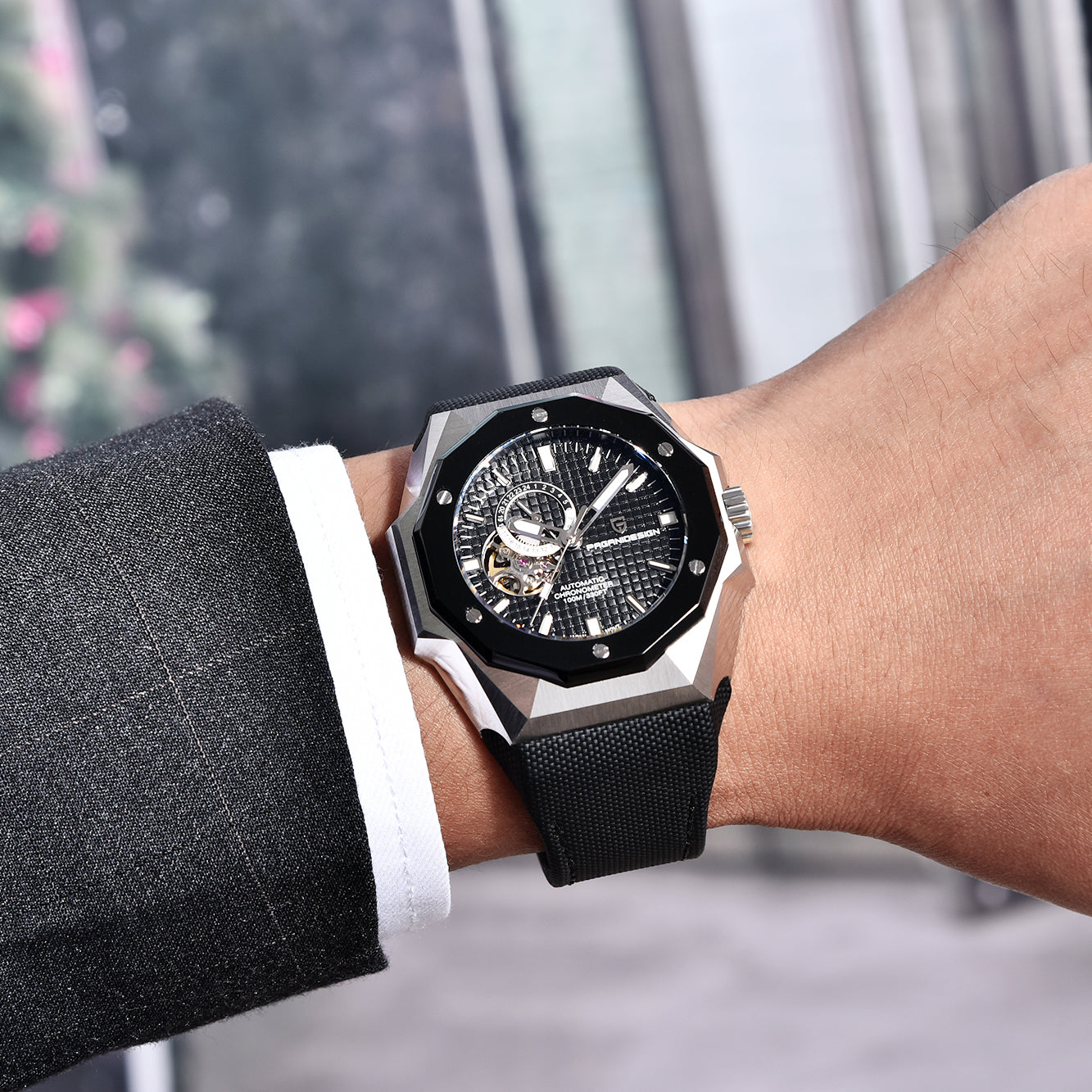 PAGANI DESIGN PD YS010 Men Automatic Watch Men Mechanical Wristwatch NH39A Movt Stainless steel sapphire glass Clock