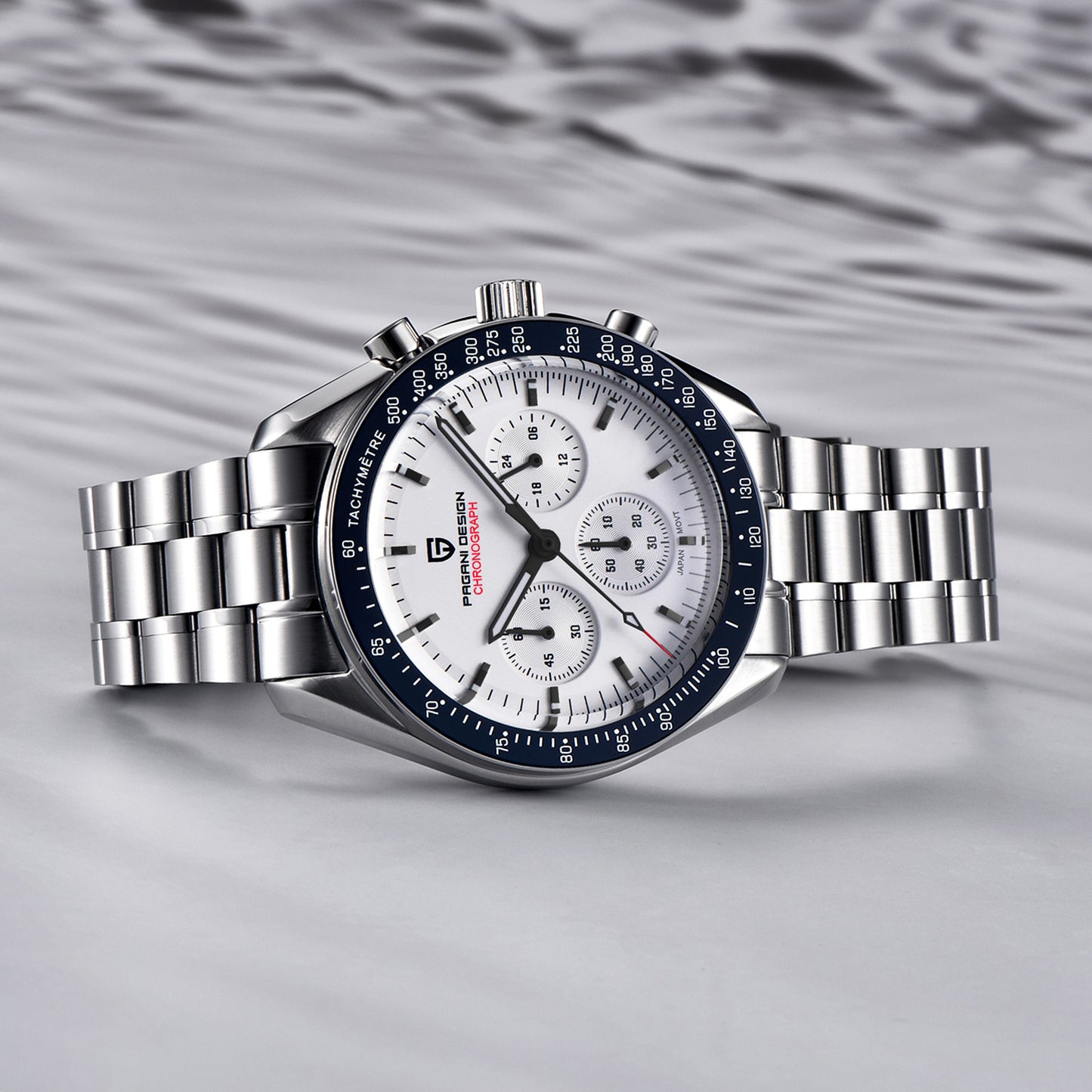 PAGANI DESIGN PD1701 Men's Quartz Watches 40mm New full Stainless Steel Waterproof Sports Chronometer Wrist Watch Sapphire Dial Glass