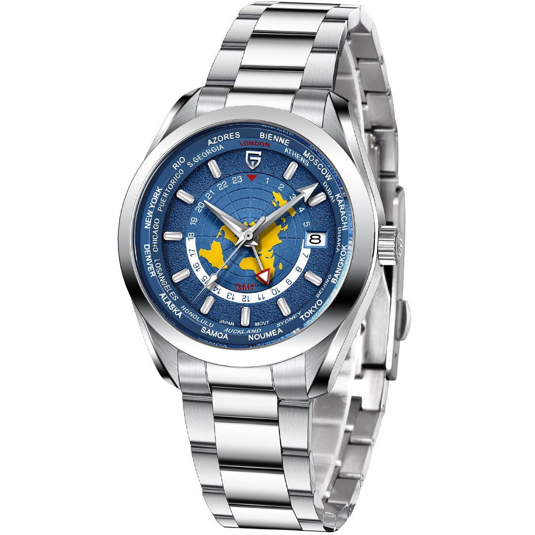 PAGANI DESIGN PD-1788 Automatic Men's GMT Watches New 40mm Stainless Steel Waterproof Business Sports Wrist Watch for Men