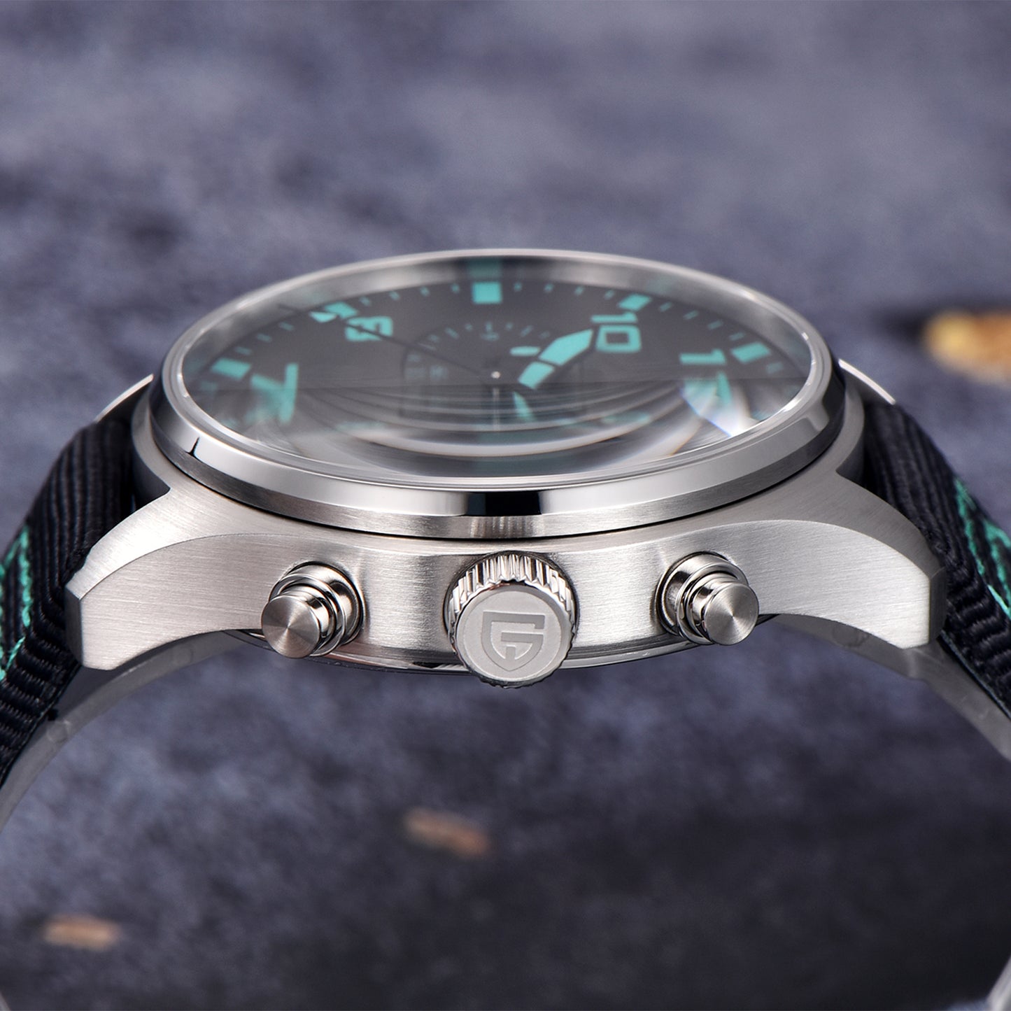 PAGANI DESIGN PD1703 Men's Quartz Watches 42MM Stainless Steel Sports Chronograph Pilot Wrist Watch for Men Waterproof Wristwatch