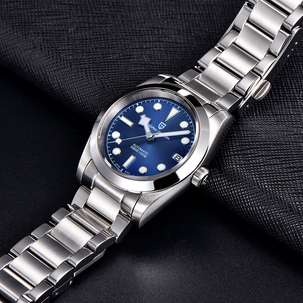 PAGANI DESIGN PD 1716 Men's Automatic Mechanical Watch 36.5mm SEIKO NH35A Movement Stainless Steel Waterproof Wristwatch