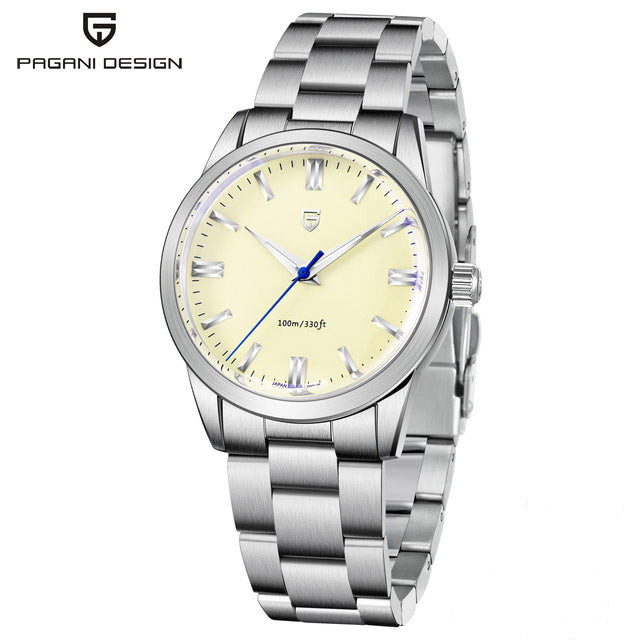 PAGANI DESIGN PD1731 Men's Automatic Watch 38mm Waterproof Stainless Steel AR Coated Sapphire VH31 Men's Business Sports Wristwatch
