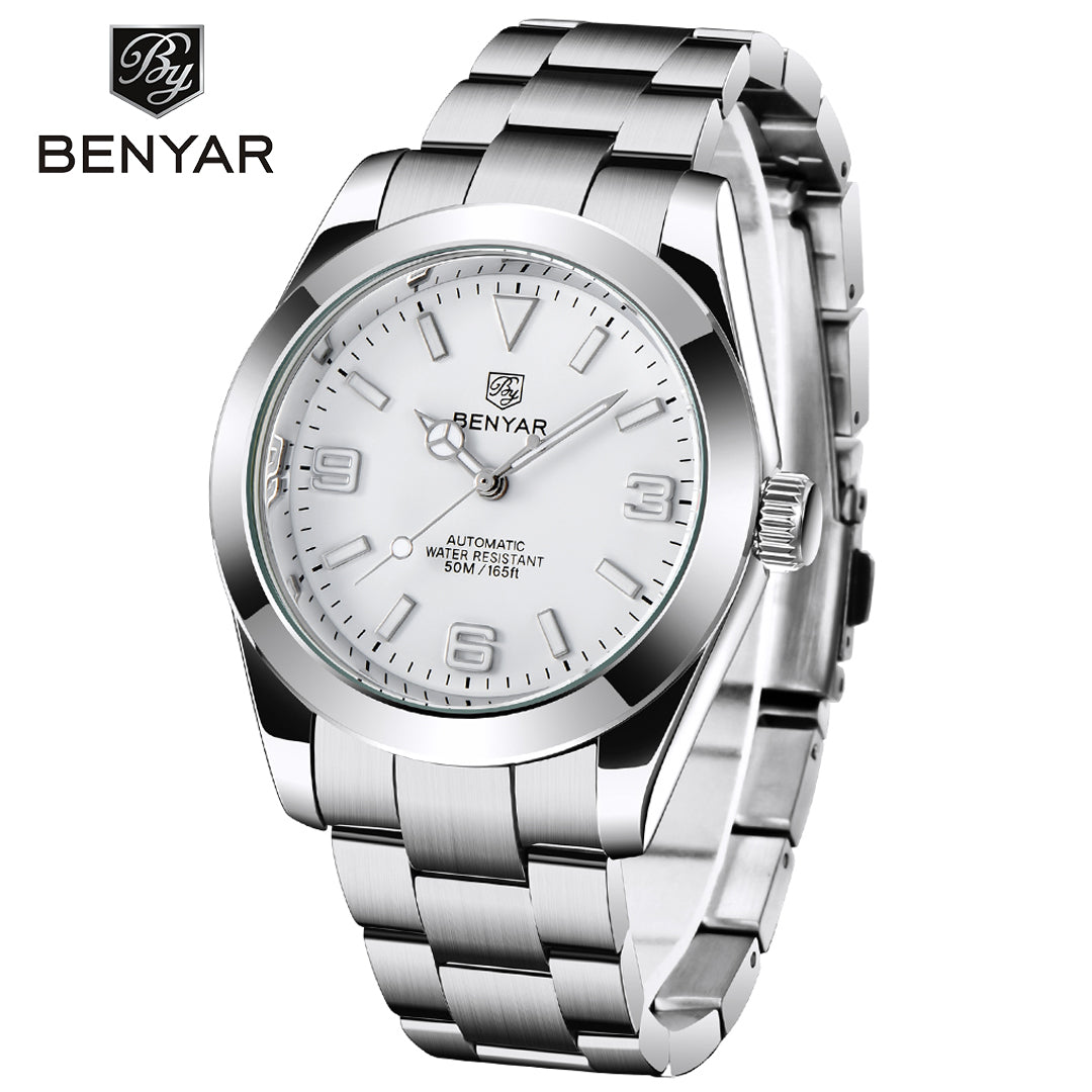 BENYAR BY 5177 New Automatic Men Watches Top Brand Waterproof Luxury 41mm Men Mechanical Wristwatch Stainless Steel