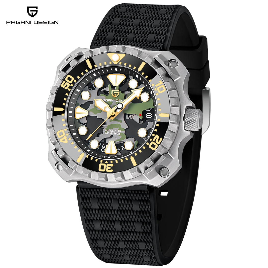 PAGANI DESIGN PD-YN009 Men's Automatic Watches 41MM Unique Stainless Steel Waterproof Mechanical Wrist Watches for Men NH35A