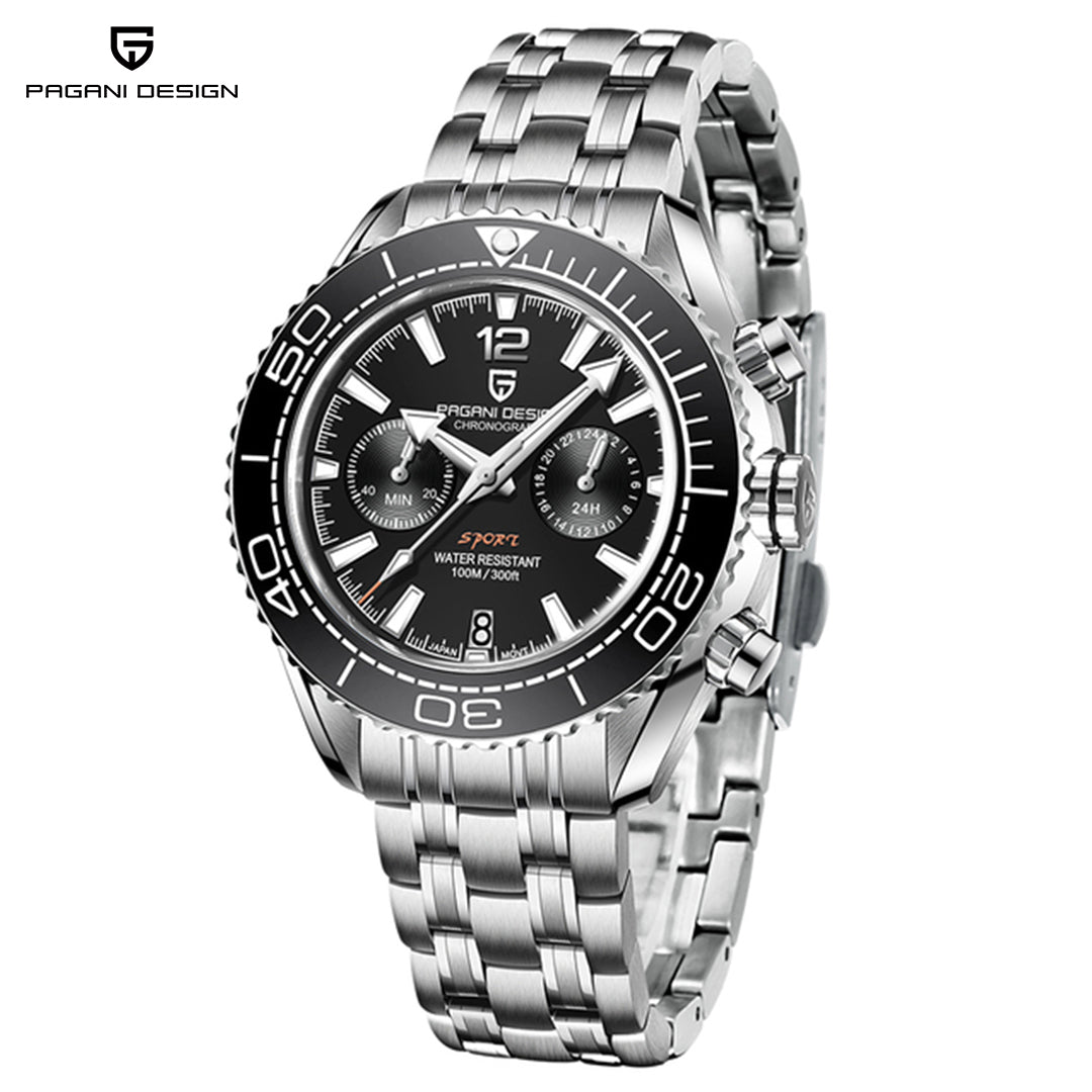 PAGANI DESIGN PD 1711 Men's Quartz Watch 42mm Ceramic Ring Waterproof chronograph Watch Sapphire Glass Watch