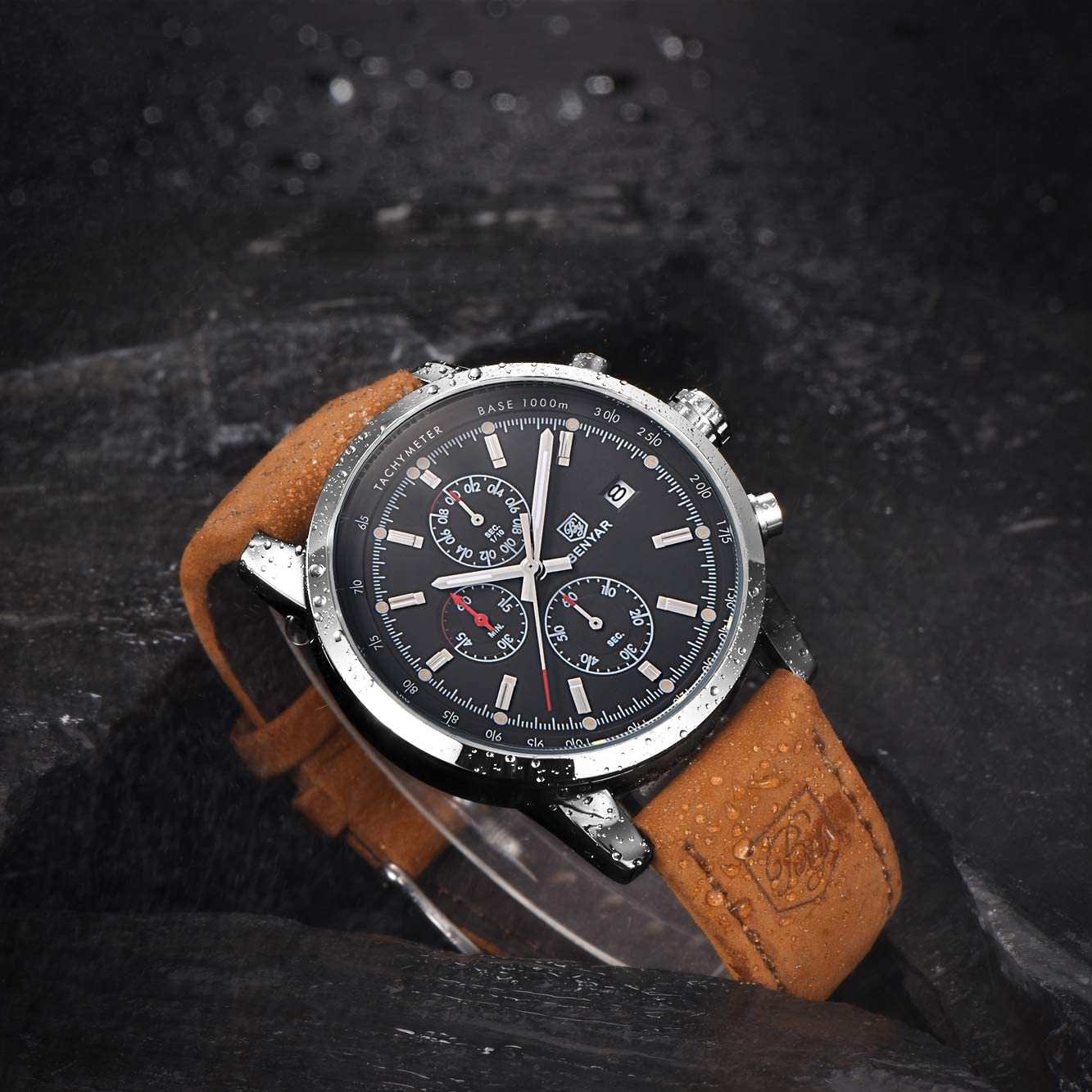 BENYAR BY-5102 Men's Watches Sports Luxury Brand Fashion Chronograph 45MM Multifunction Military Clock