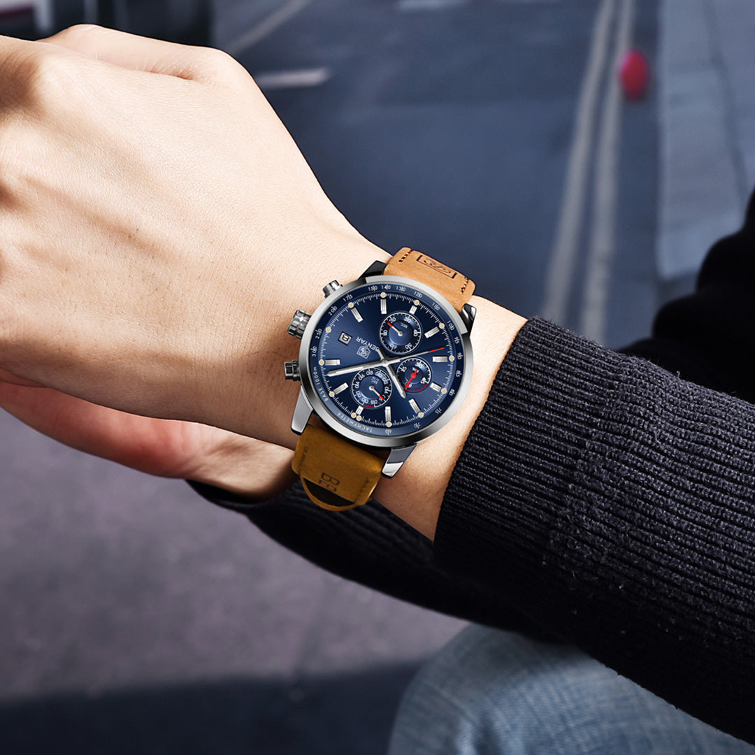 BENYAR BY-5102 Men's Watches Sports Luxury Brand Fashion Chronograph 45MM Multifunction Military Clock
