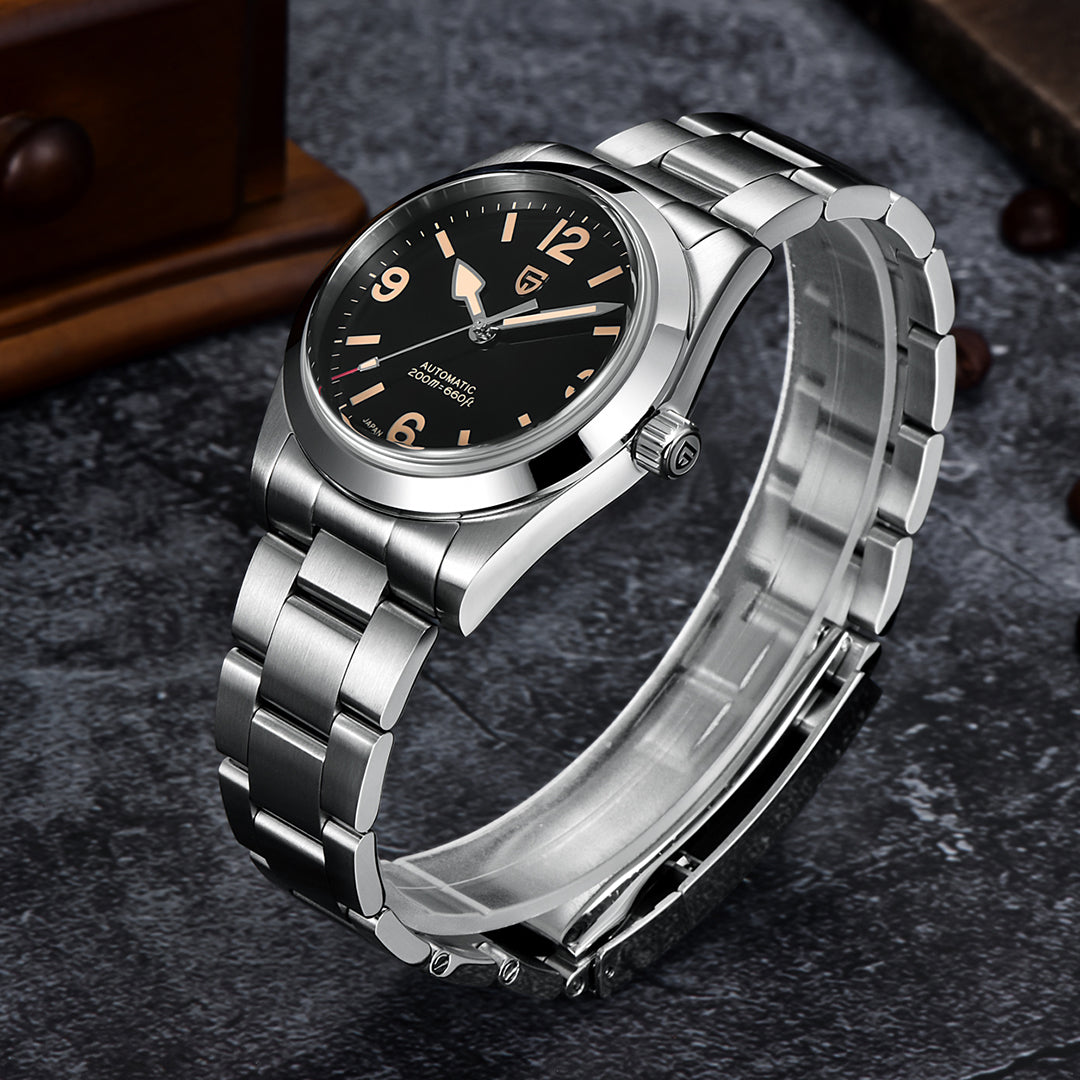 PAGANI DESIGN PD 1751 Men's Automatic Watches 36MM Stainless Steel Mechanical Watches NH35 Sapphire AR Coating 20Bar Waterproof