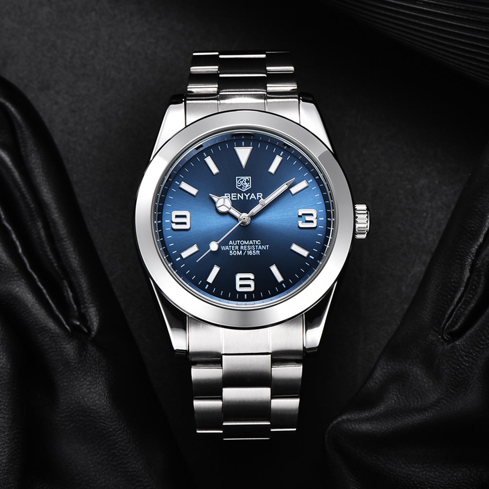 BENYAR BY 5177 New Automatic Men Watches Top Brand Waterproof Luxury 41mm Men Mechanical Wristwatch Stainless Steel