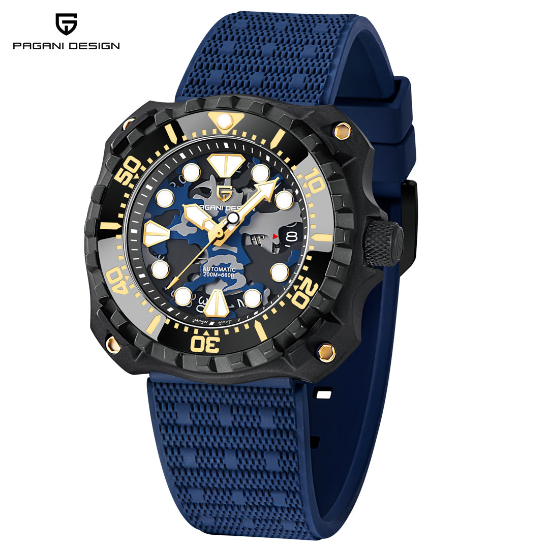 PAGANI DESIGN PD-YN009 Men's Automatic Watches 41MM Unique Stainless Steel Waterproof Mechanical Wrist Watches for Men NH35A