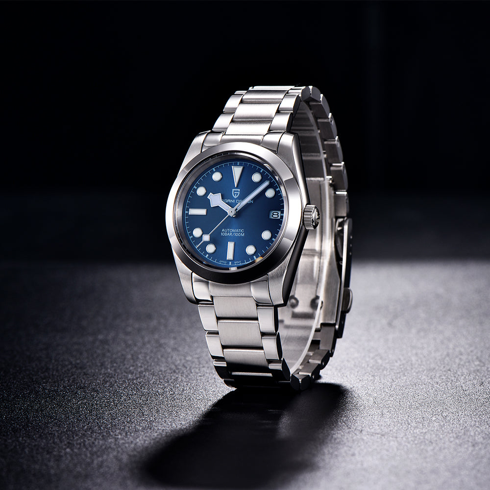 PAGANI DESIGN PD 1716 Men's Automatic Mechanical Watch 36.5mm SEIKO NH35A Movement Stainless Steel Waterproof Wristwatch