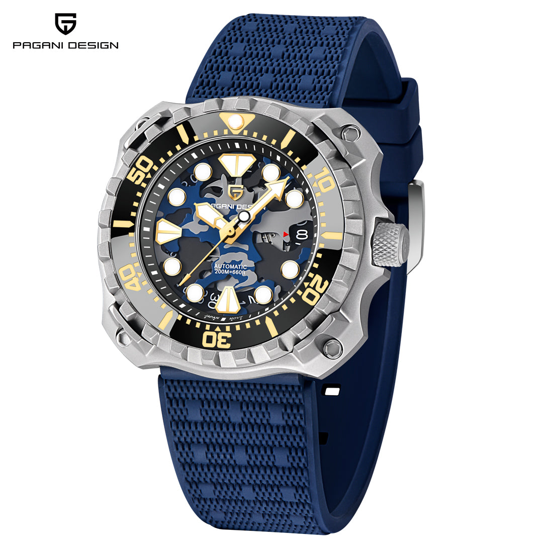 PAGANI DESIGN PD-YN009 Men's Automatic Watches 41MM Unique Stainless Steel Waterproof Mechanical Wrist Watches for Men NH35A