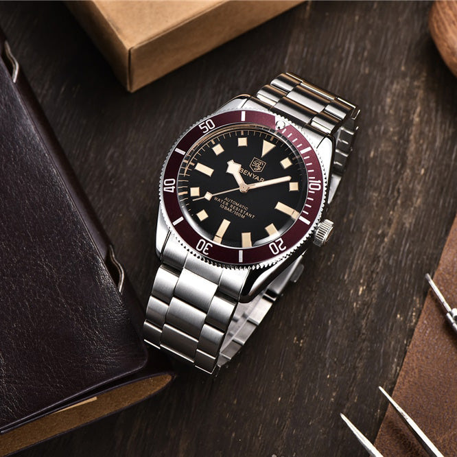 BENYAR BY 5179 Original Brand Men's Mechanical Watches 42MM Men Wristwatch 100M Waterproof Casual Business Wristwatc