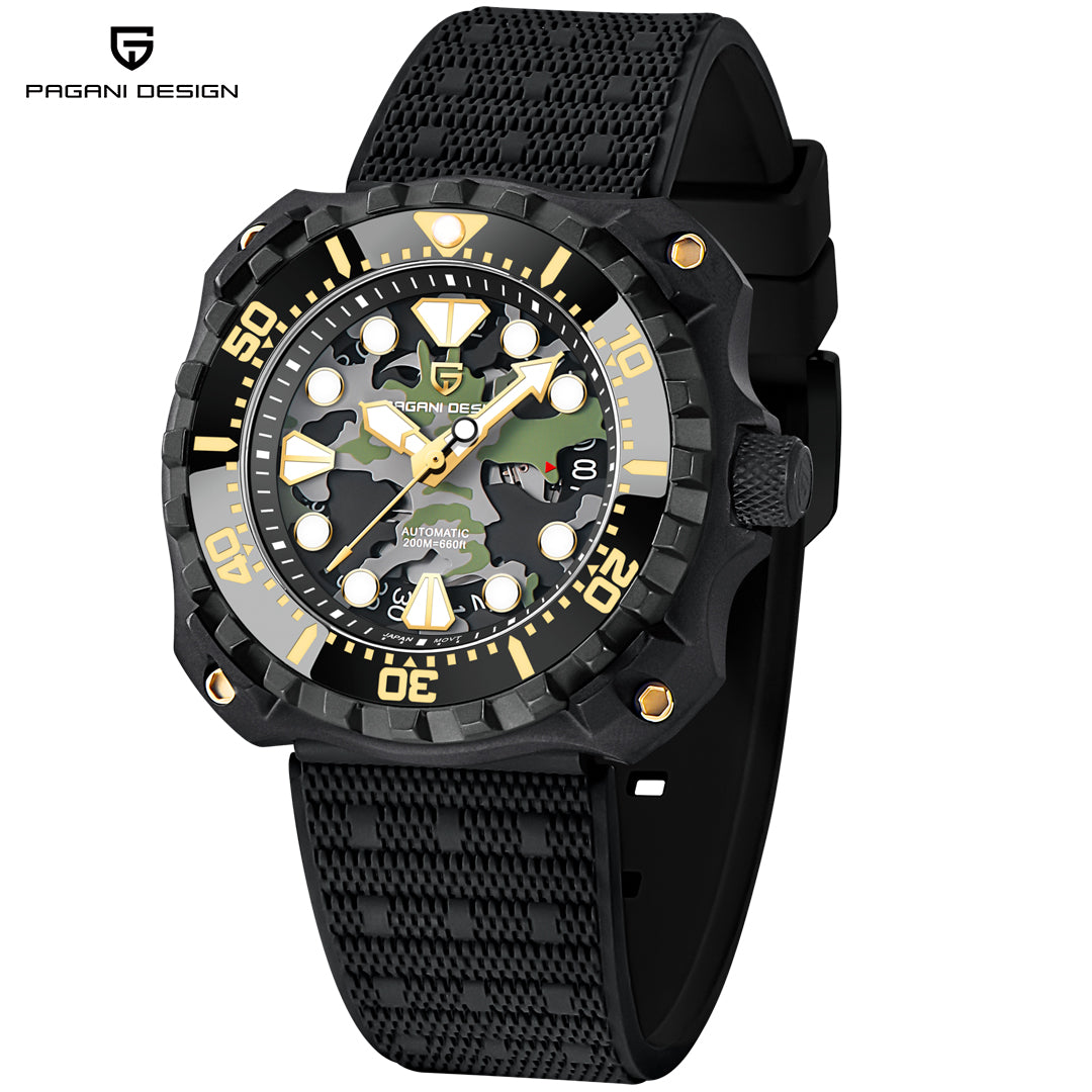 PAGANI DESIGN PD-YN009 Men's Automatic Watches 41MM Unique Stainless Steel Waterproof Mechanical Wrist Watches for Men NH35A