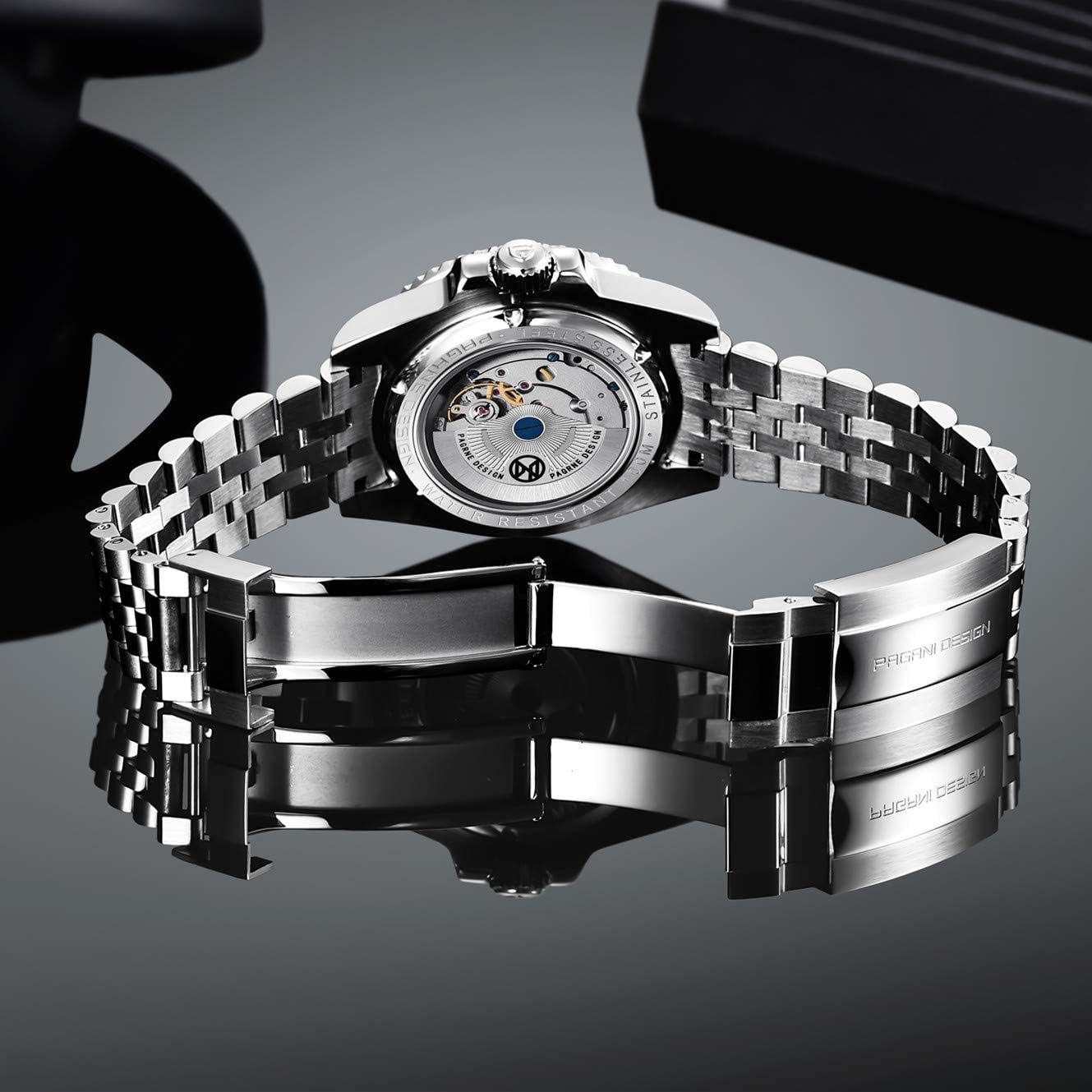 PAGANI DESIGN PD1662 Automatic Men's Watches GMT 40mm Mechanical Stainless Steel Wrist Watch Sapphire Glass Sports Waterproof Clock