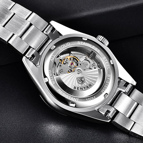 BENYAR BY 5185 Automatic Watch Mens Watches Top Brand Luxury 39MM Mechanical Wristwatch 100m Waterproof For Men Watch