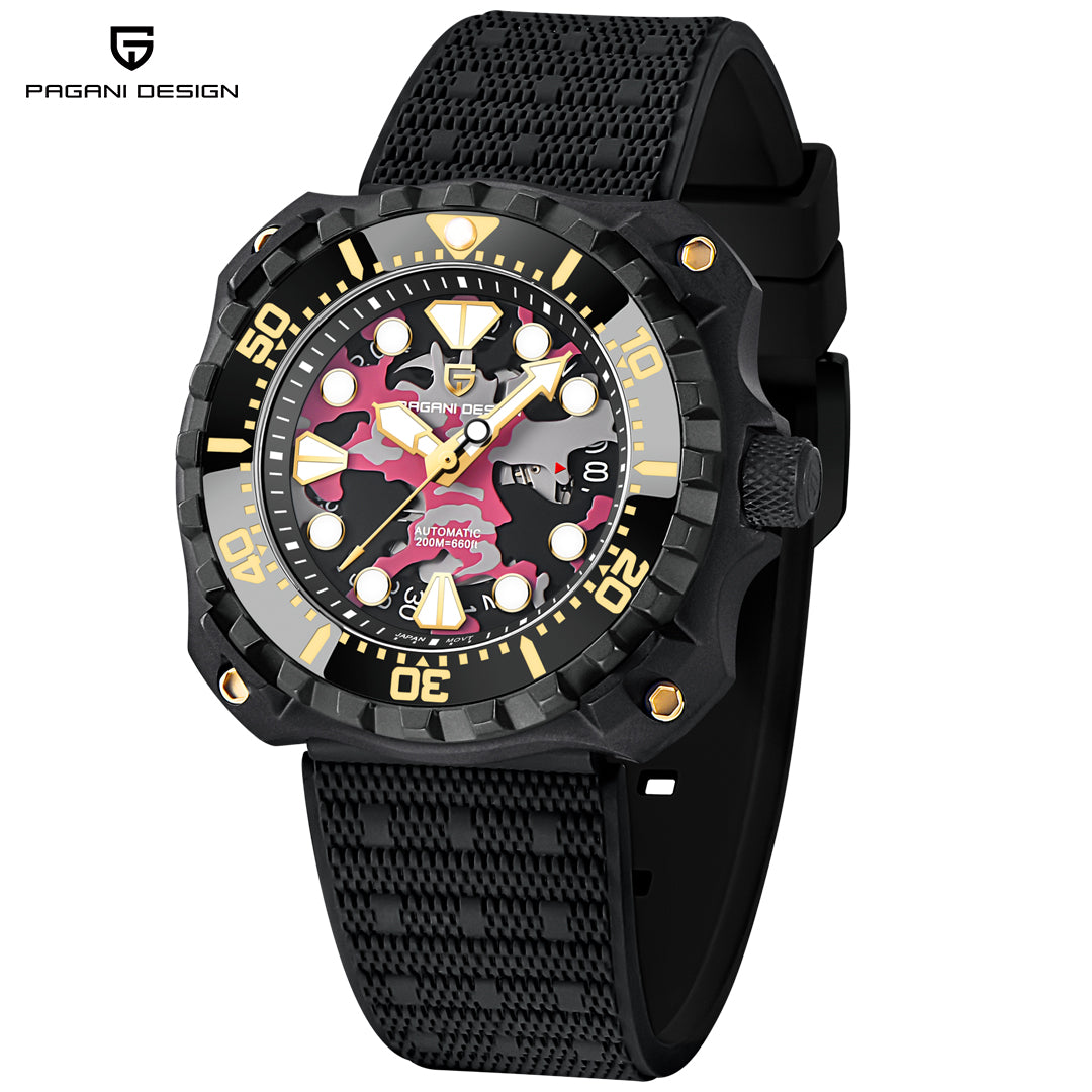 PAGANI DESIGN PD-YN009 Men's Automatic Watches 41MM Unique Stainless Steel Waterproof Mechanical Wrist Watches for Men NH35A