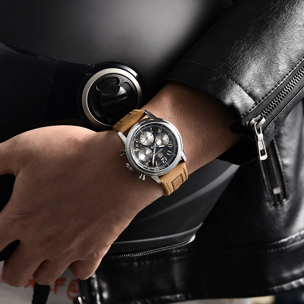 BENYAR BY 5190 Mens Watches Top Brand Luxury Chronograph Sport Quartz Watch 42mm For Men Military Watch Luminous Clock