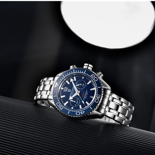PAGANI DESIGN PD 1711 Men's Quartz Watch 42mm Ceramic Ring Waterproof chronograph Watch Sapphire Glass Watch
