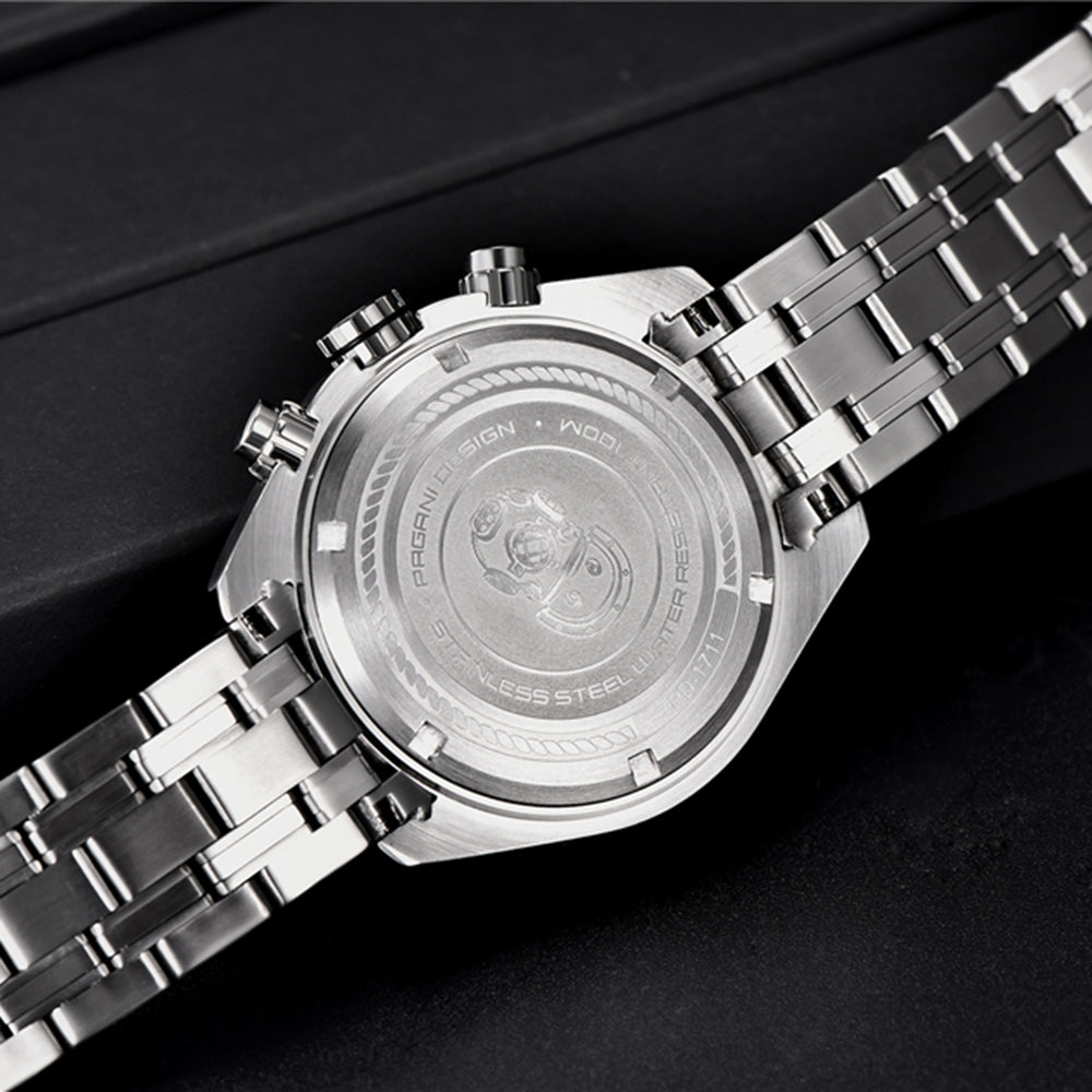 PAGANI DESIGN PD 1711 Men's Quartz Watch 42mm Ceramic Ring Waterproof chronograph Watch Sapphire Glass Watch