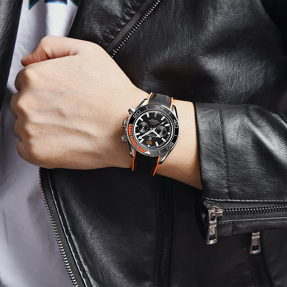 PAGANI DESIGN PD 1711 Men's Quartz Watch 42mm Ceramic Ring Waterproof chronograph Watch Sapphire Glass Watch