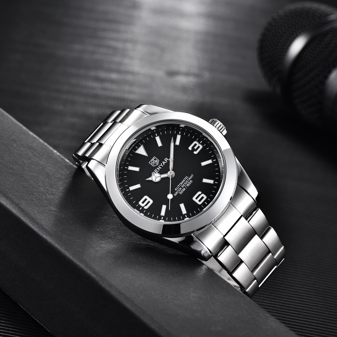 BENYAR BY 5177 New Automatic Men Watches Top Brand Waterproof Luxury 41mm Men Mechanical Wristwatch Stainless Steel