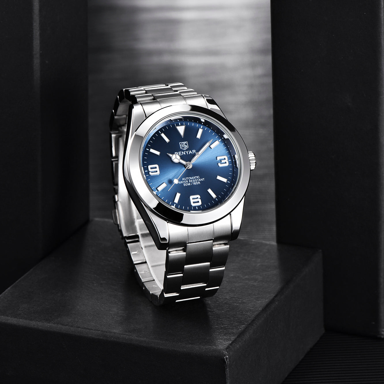 BENYAR BY 5177 New Automatic Men Watches Top Brand Waterproof Luxury 41mm Men Mechanical Wristwatch Stainless Steel