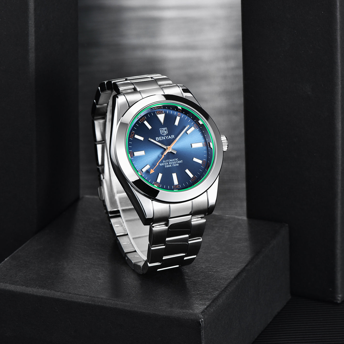 BENYAR BY 5176 Men Mechanical Watches Sapphire Luxury Brand 41MM Automatic watch men 100M Waterproof Sport watch