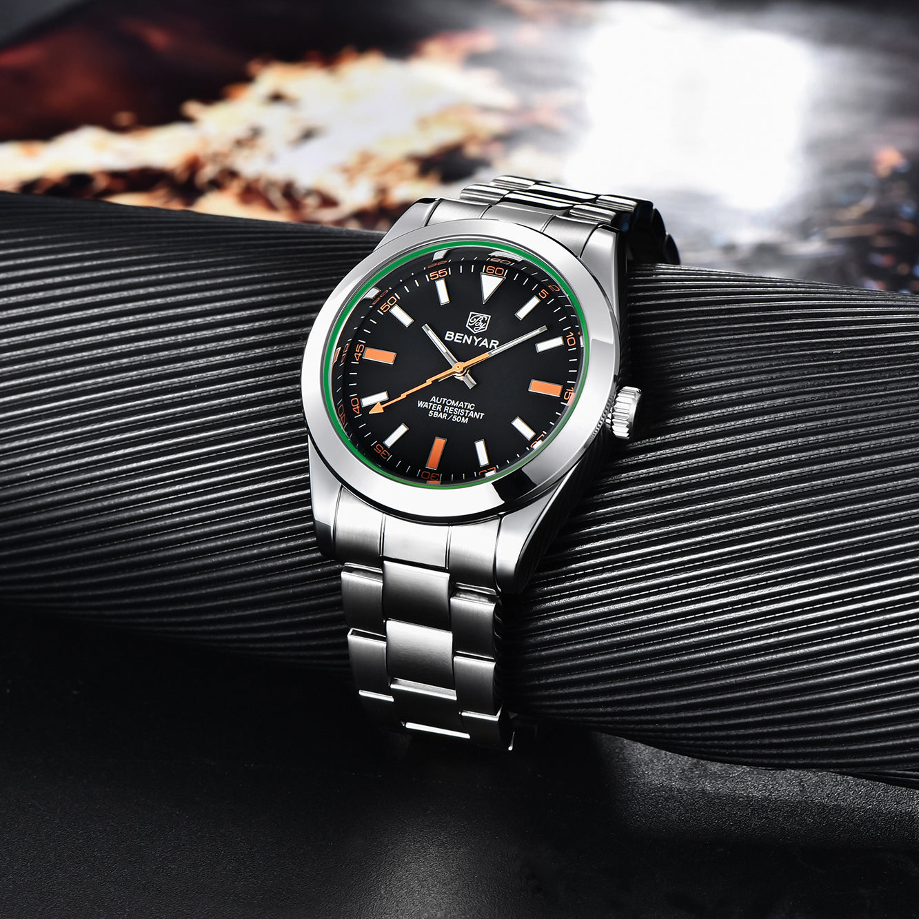 BENYAR BY 5176 Men Mechanical Watches Sapphire Luxury Brand 41MM Automatic watch men 100M Waterproof Sport watch