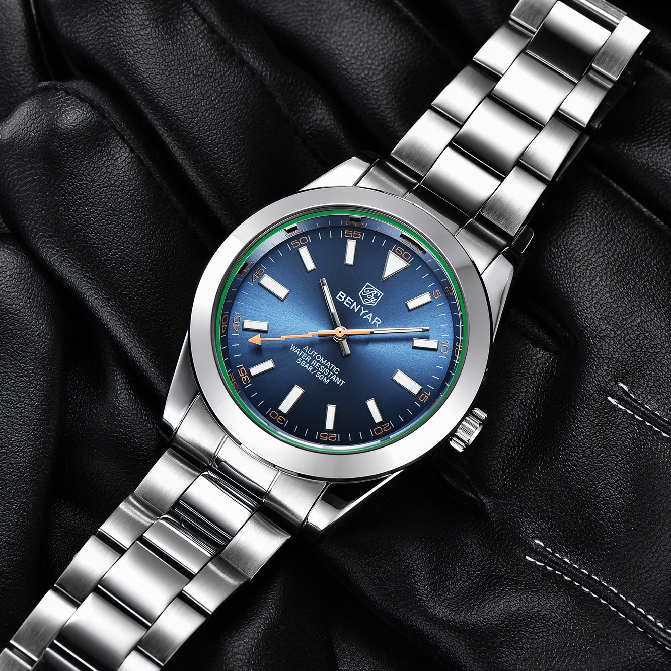 BENYAR BY 5176 Men Mechanical Watches Sapphire Luxury Brand 41MM Automatic watch men 100M Waterproof Sport watch