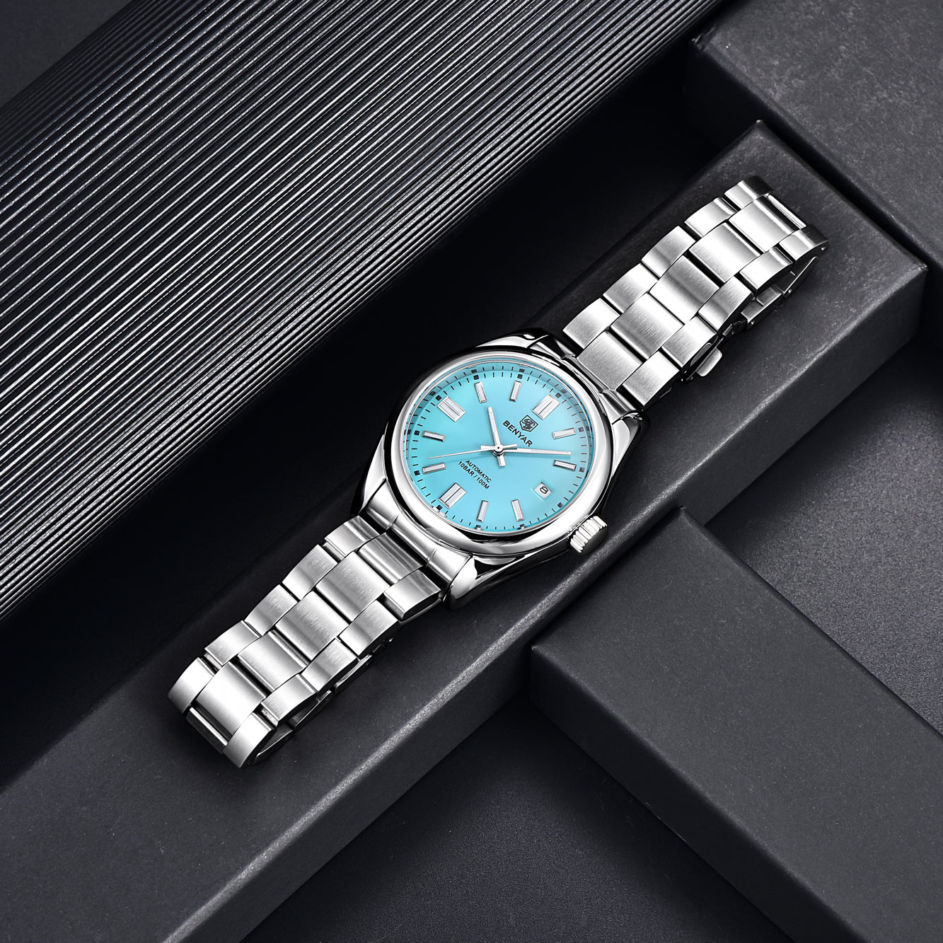 BENYAR BY 5185 Automatic Watch Mens Watches Top Brand Luxury 39MM Mechanical Wristwatch 100m Waterproof For Men Watch
