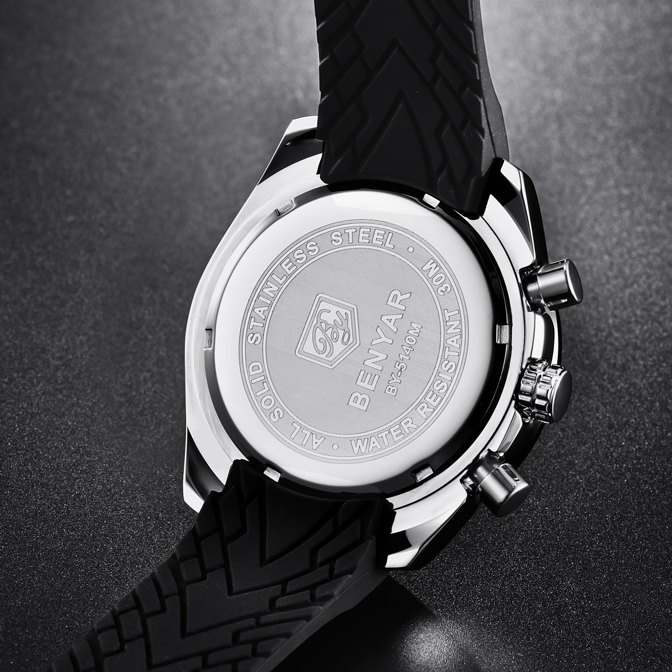 BENYAR BY-5140 New Men’s Quartz watches Chronograph Mens Watches Top Brand Luxury Fashion 45mm Military Watch Men Clock