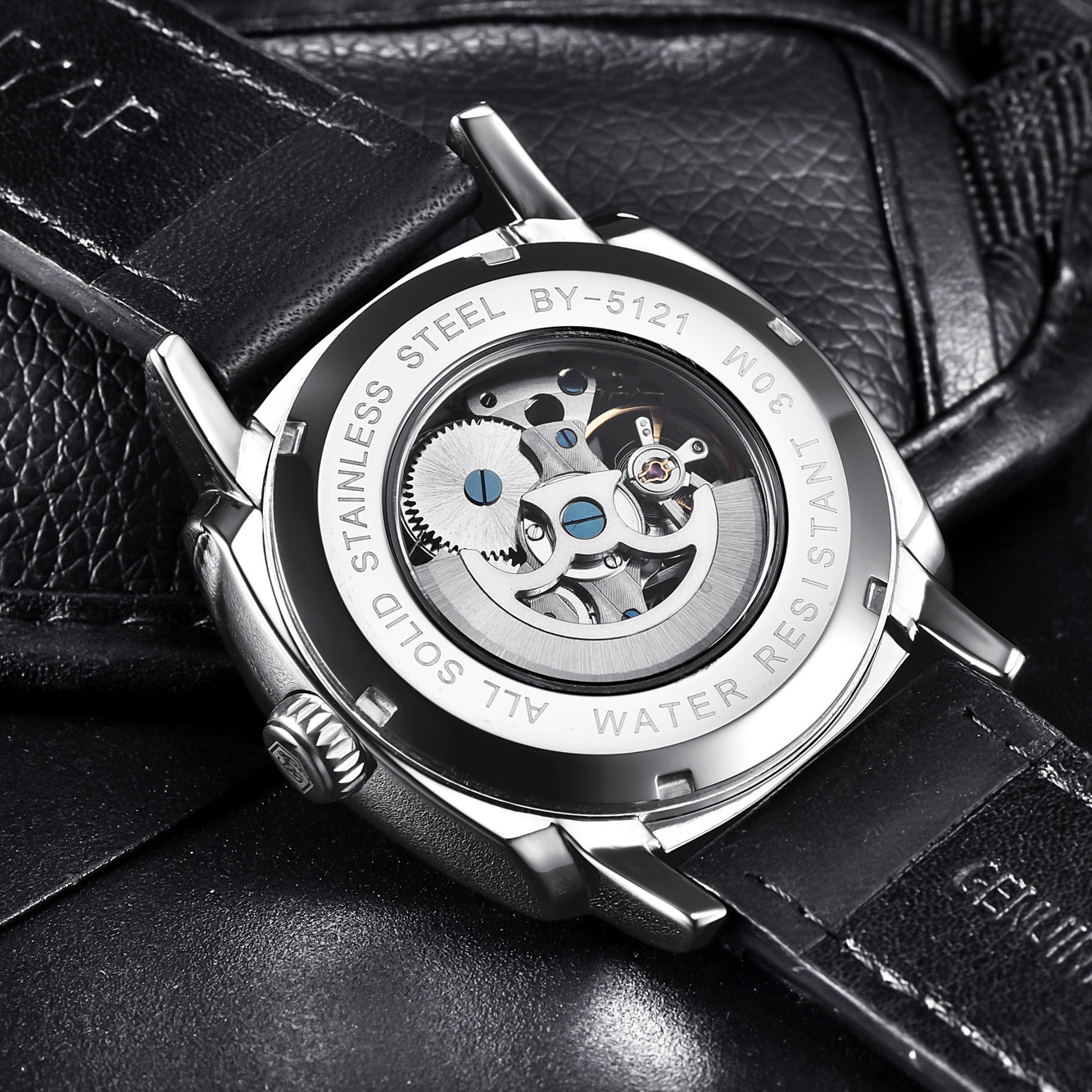 BENYAR BY 5121 New Brand Men's Watches Automatic Mechanical Watch Sport Clock Leather 45mm Casual Business Wrist Watch