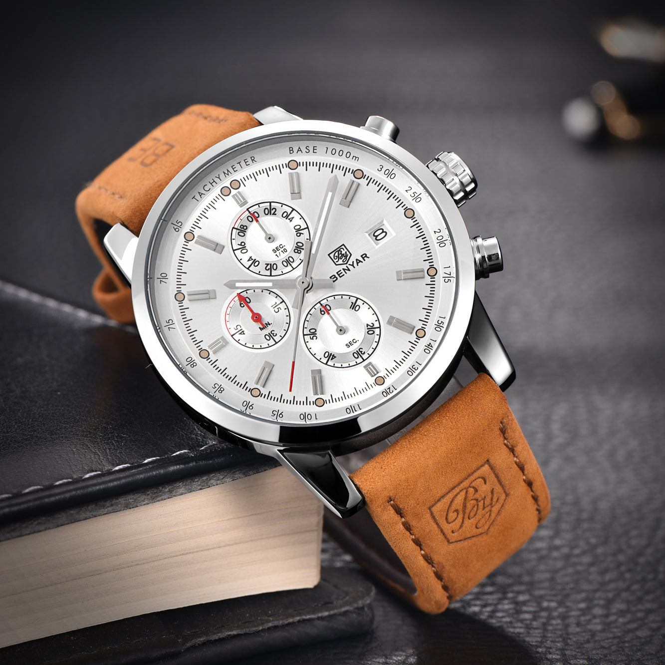 BENYAR BY-5102 Men's Watches Sports Luxury Brand Fashion Chronograph 45MM Multifunction Military Clock