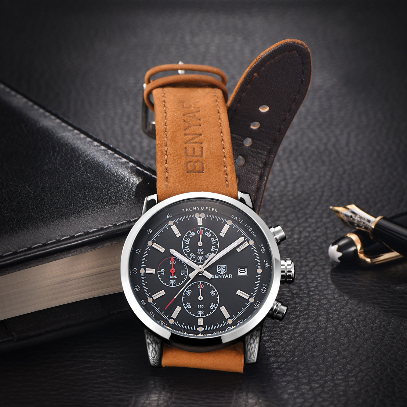 BENYAR BY-5102 Men's Watches Sports Luxury Brand Fashion Chronograph 45MM Multifunction Military Clock