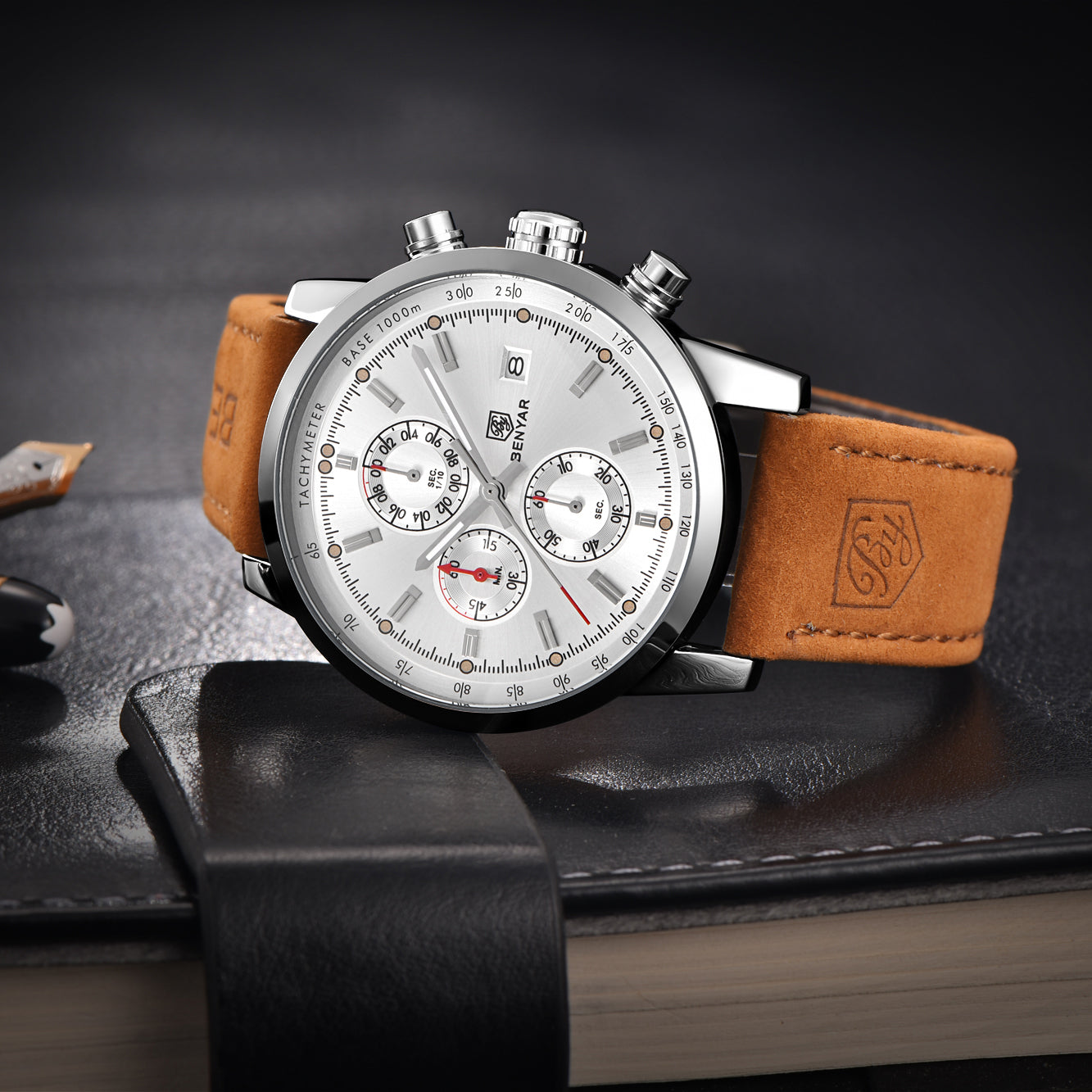 BENYAR BY-5102 Men's Watches Sports Luxury Brand Fashion Chronograph 45MM Multifunction Military Clock