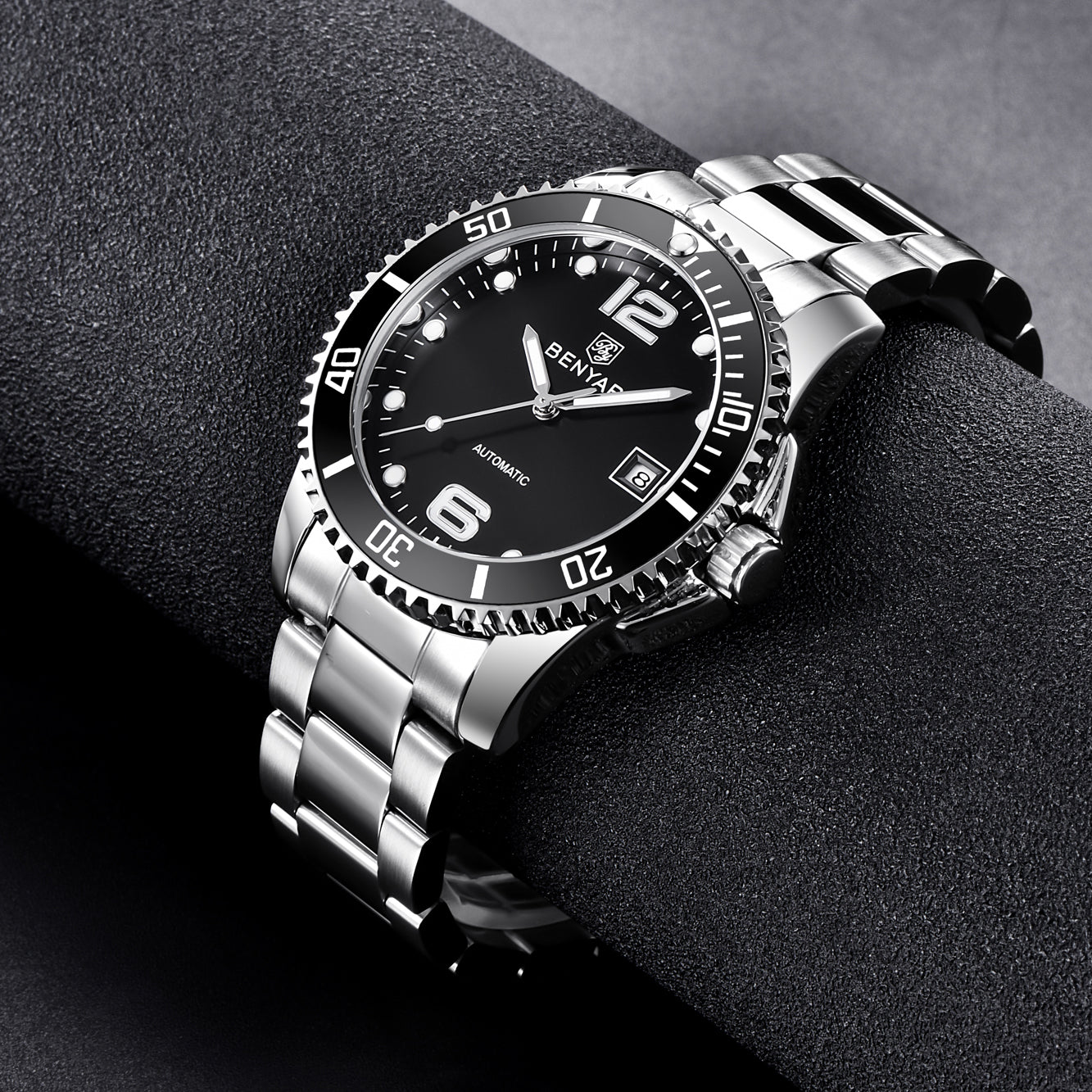 BENYAR BY-5121 New Men's Watch Stainless Steel Waterproof mechanical Luxury Watch 41mm Casual Fashion Automatic Watch