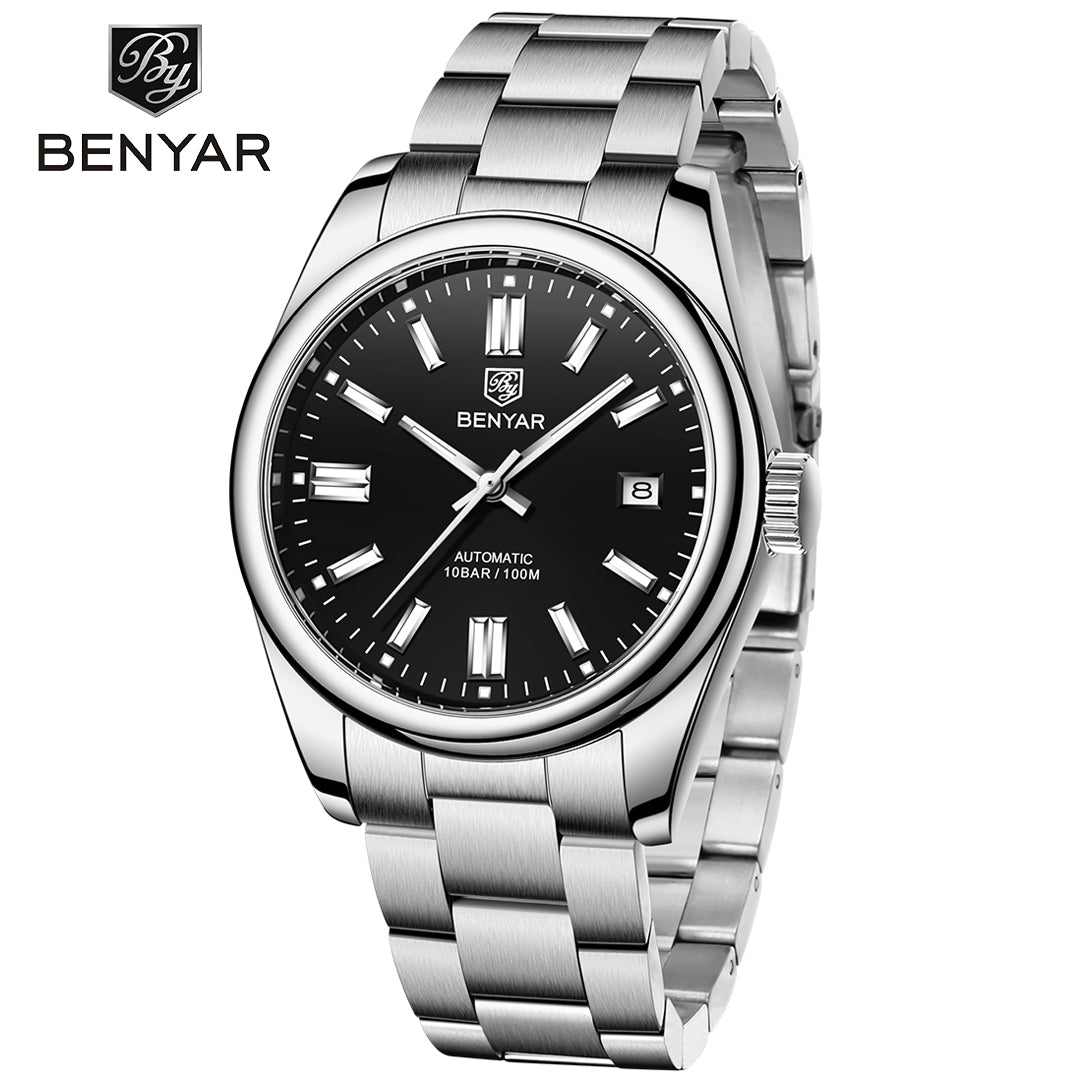 BENYAR BY 5185 Automatic Watch Mens Watches Top Brand Luxury 39MM Mechanical Wristwatch 100m Waterproof For Men Watch