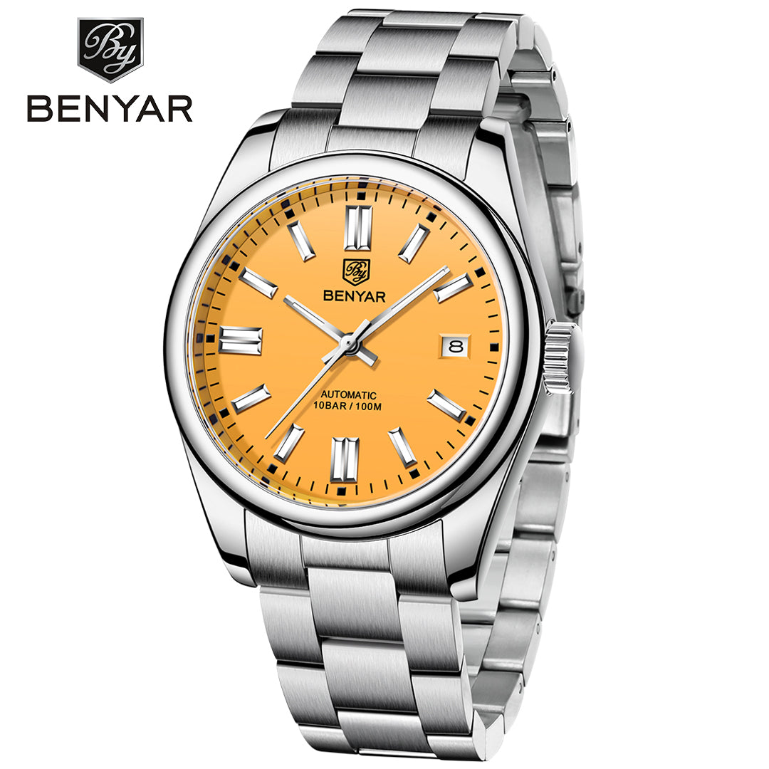 BENYAR BY 5185 Automatic Watch Mens Watches Top Brand Luxury 39MM Mechanical Wristwatch 100m Waterproof For Men Watch