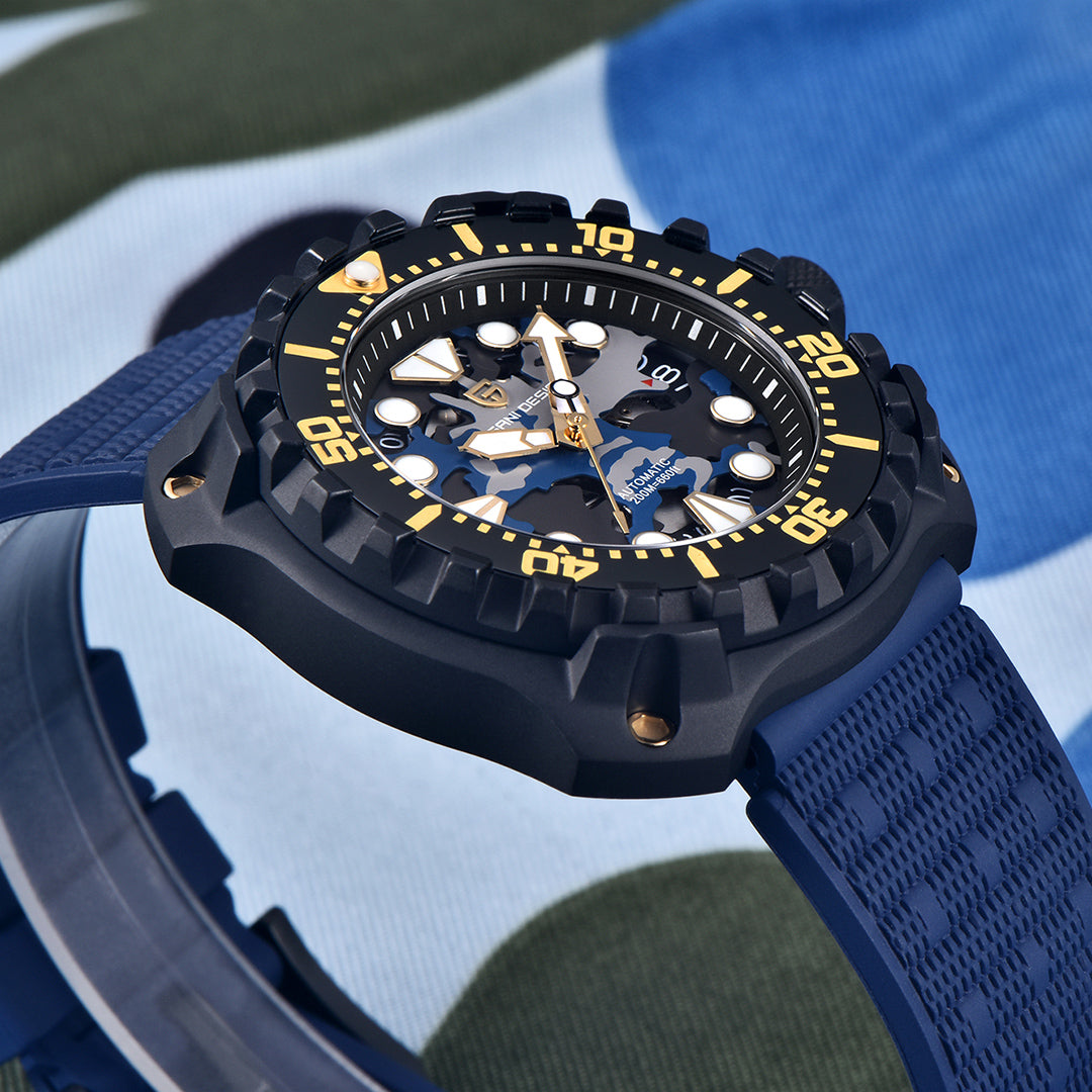 PAGANI DESIGN PD-YN009 Men's Automatic Watches 41MM Unique Stainless Steel Waterproof Mechanical Wrist Watches for Men NH35A