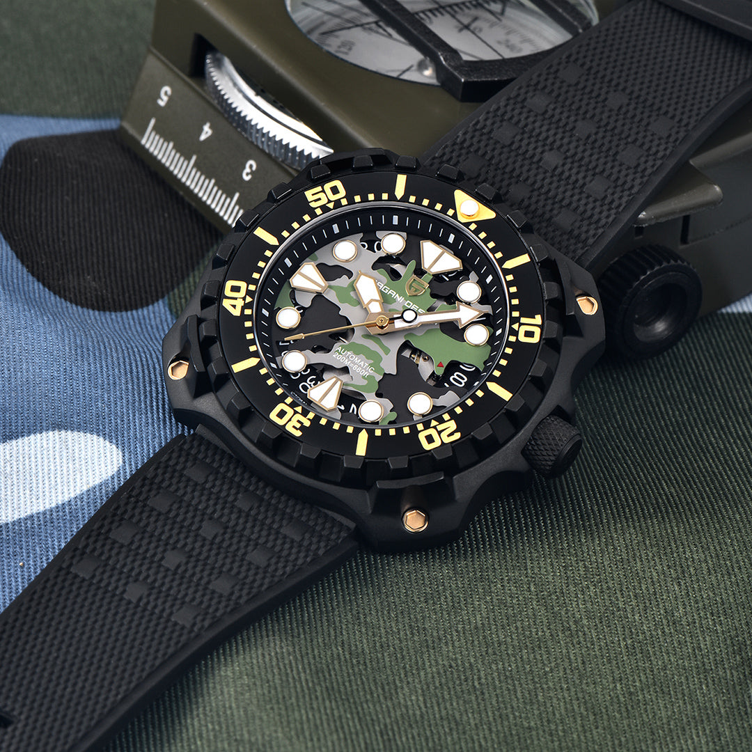 PAGANI DESIGN PD-YN009 Men's Automatic Watches 41MM Unique Stainless Steel Waterproof Mechanical Wrist Watches for Men NH35A