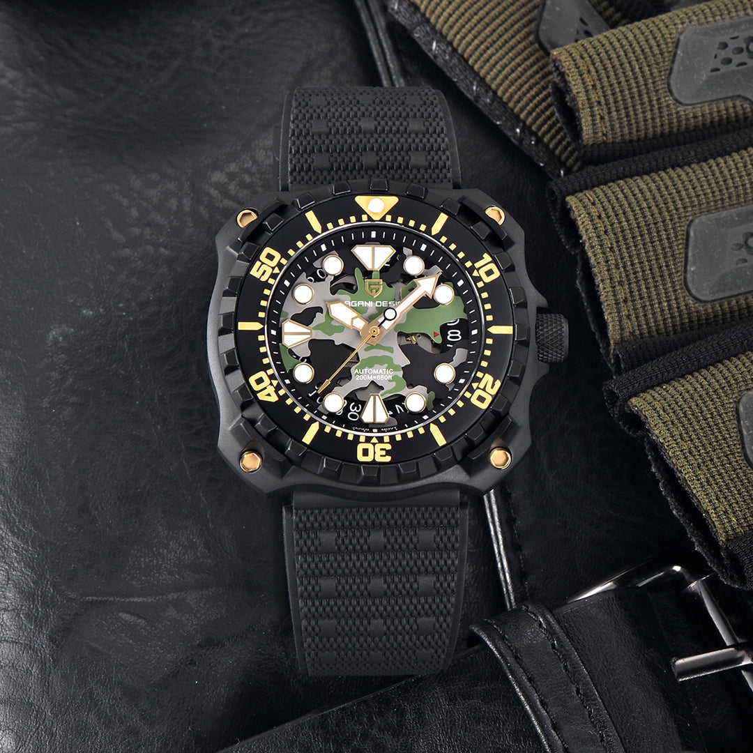 PAGANI DESIGN PD-YN009 Men's Automatic Watches 41MM Unique Stainless Steel Waterproof Mechanical Wrist Watches for Men NH35A