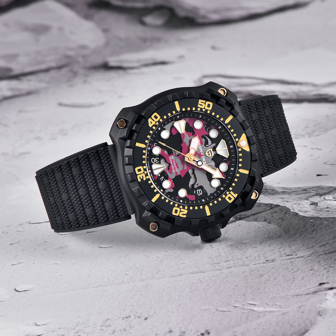PAGANI DESIGN PD-YN009 Men's Automatic Watches 41MM Unique Stainless Steel Waterproof Mechanical Wrist Watches for Men NH35A