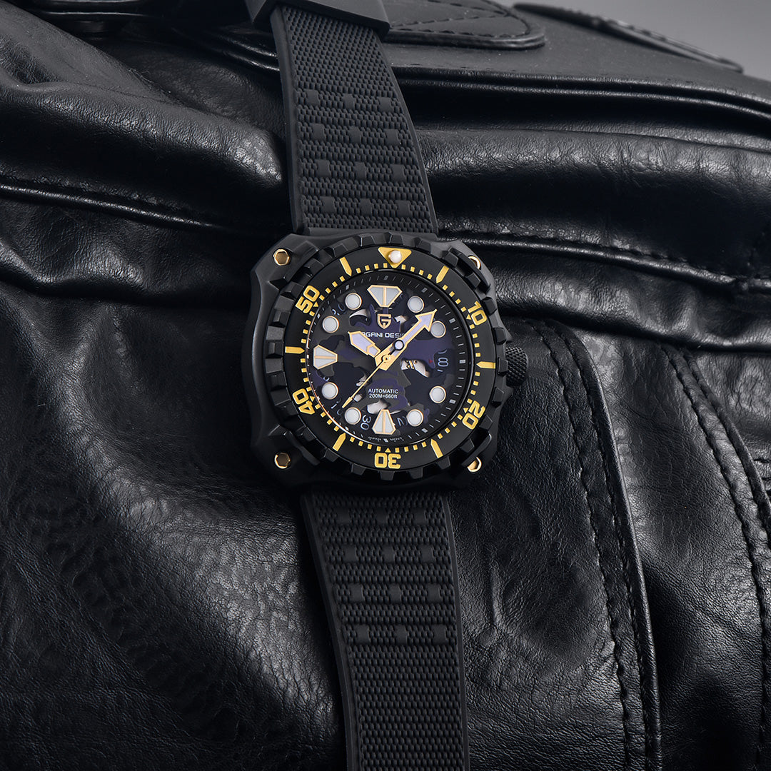 PAGANI DESIGN PD-YN009 Men's Automatic Watches 41MM Unique Stainless Steel Waterproof Mechanical Wrist Watches for Men NH35A