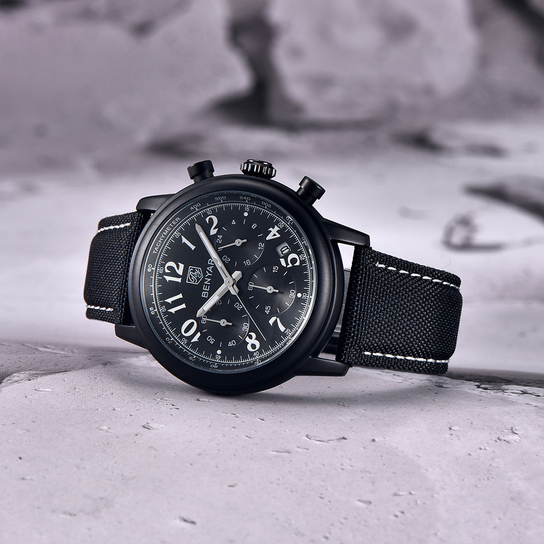 BENYAR BY 5190 Mens Watches Top Brand Luxury Chronograph Sport Quartz Watch 42mm For Men Military Watch Luminous Clock
