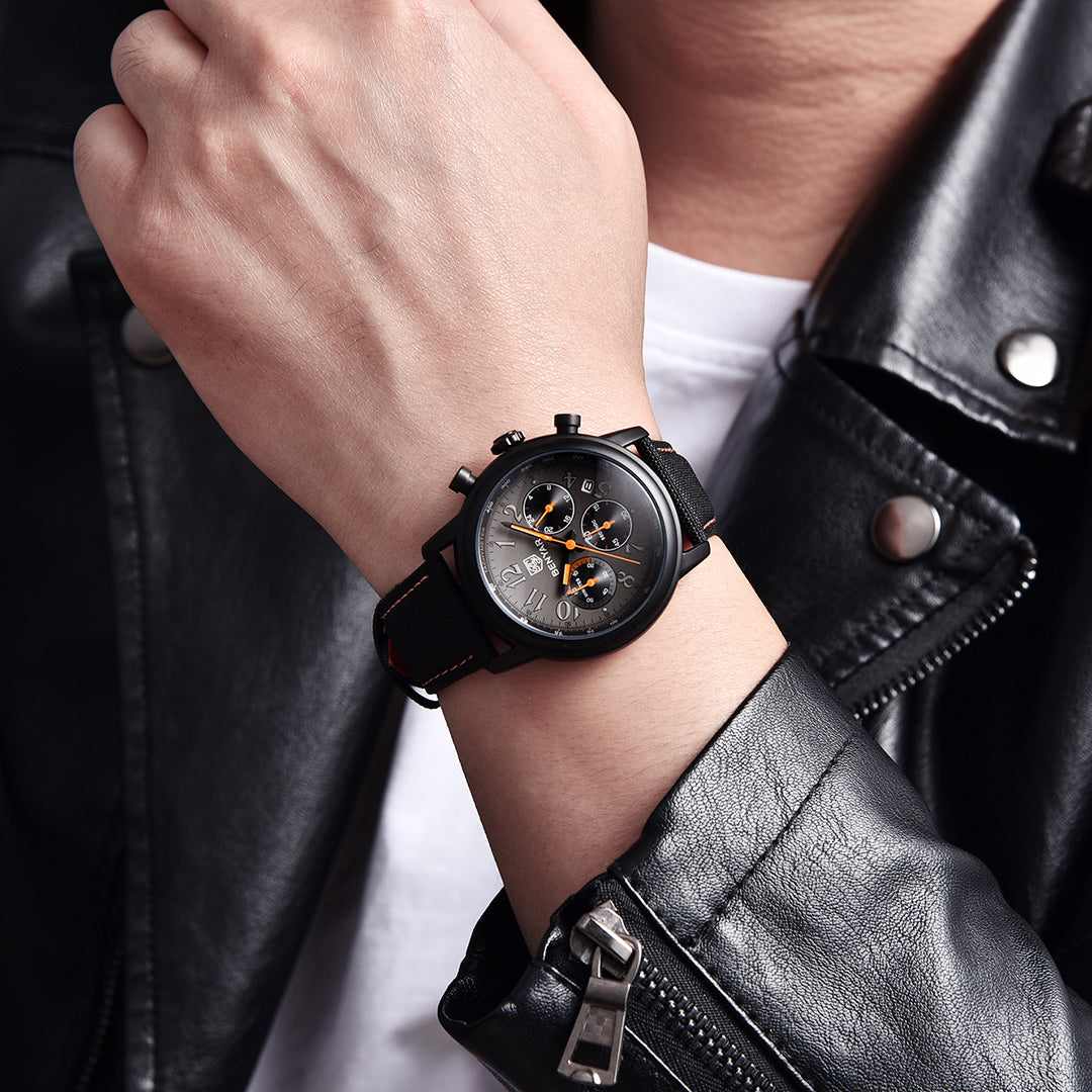 BENYAR BY 5190 Mens Watches Top Brand Luxury Chronograph Sport Quartz Watch 42mm For Men Military Watch Luminous Clock