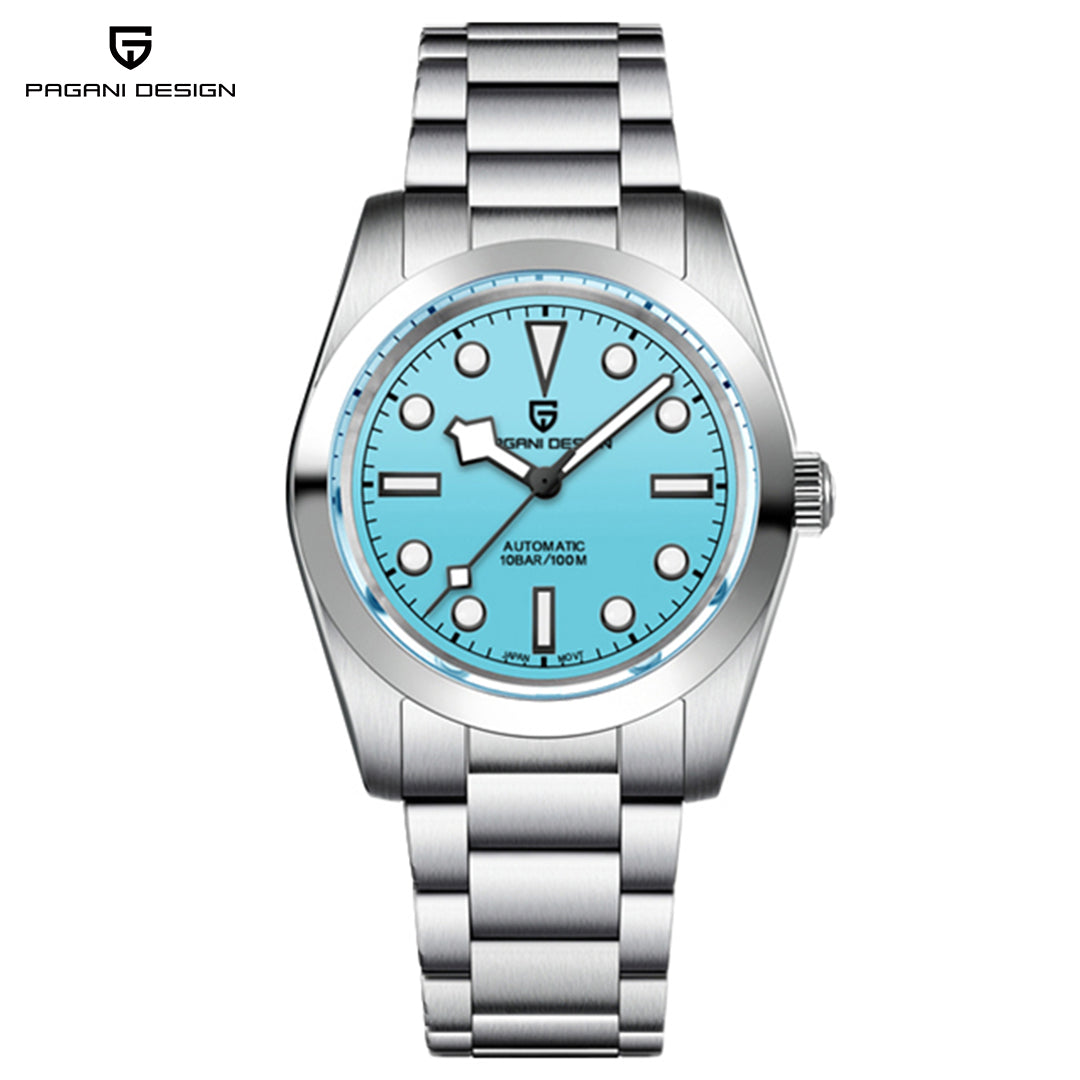 PAGANI DESIGN PD 1716 Men's Automatic Mechanical Watch 36.5mm SEIKO NH35A Movement Stainless Steel Waterproof Wristwatch