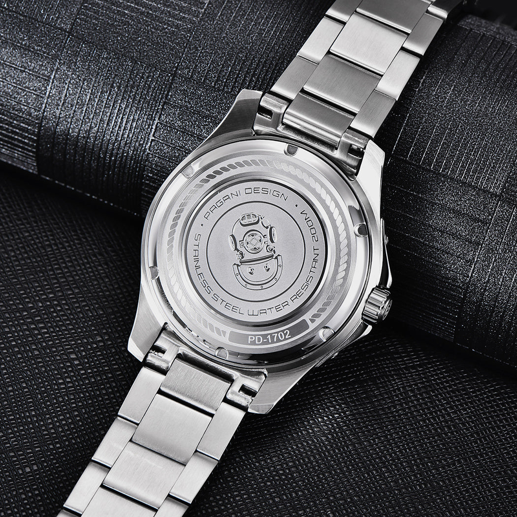 PAGANI DESIGN PD 1702 Men's Automatic Watches 42MM Mechanical Stainless Steel Japanese Movement Self Winding Business Waterproof Wristwatch